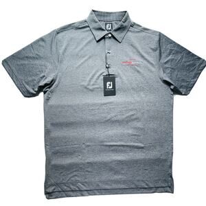 NWT FootJoy ProDry Isle Polo Golf Shirt Spandex Charcoal Heather Large Men